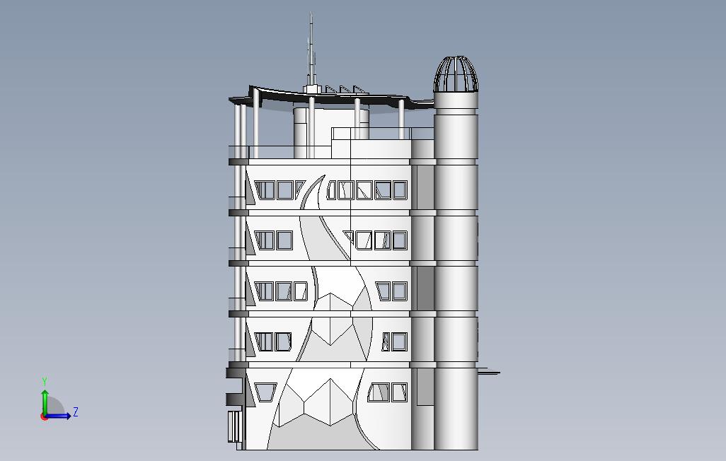 雷布拉德伯里街157号“明天的Solidworks市”。_1 左侧视图