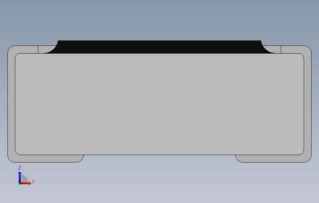 高精度02010603系列芯片电阻3D模型 正面视图