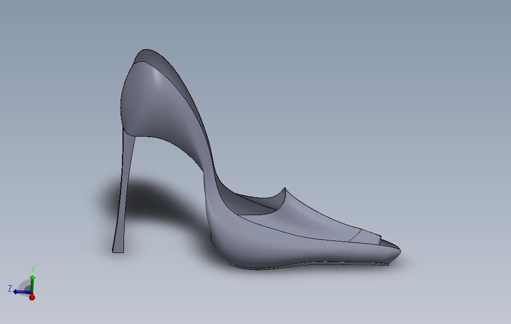 高跟鞋设计_SOLIDWORKS 2013_模型图纸免费下载 – 懒石网