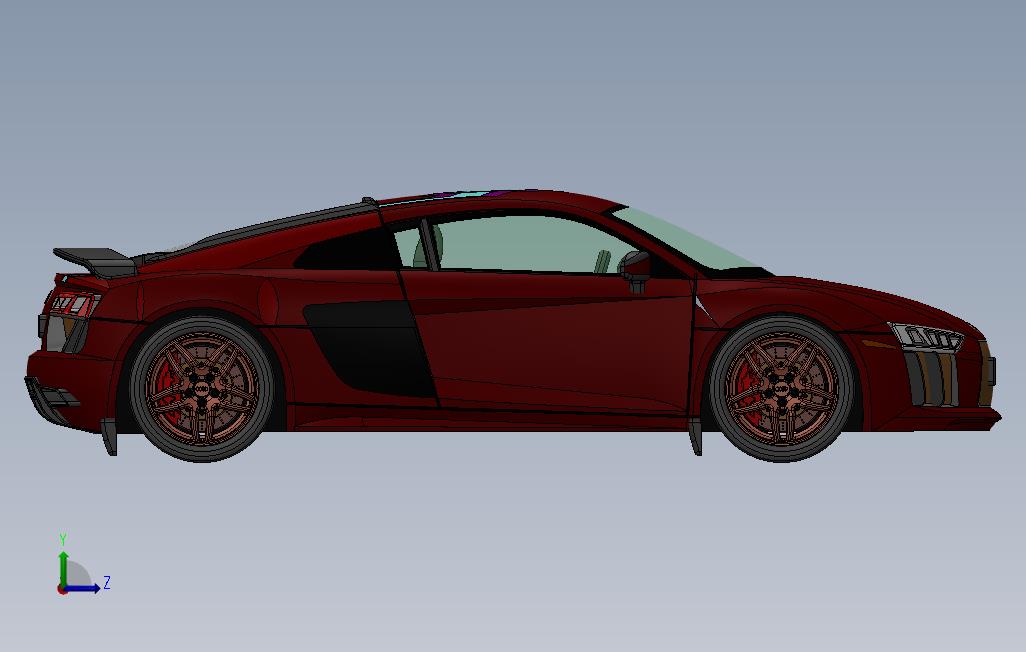 奥迪R8（新款）_SOLIDWORKS 2016_模型图纸免费下载 – 懒石网