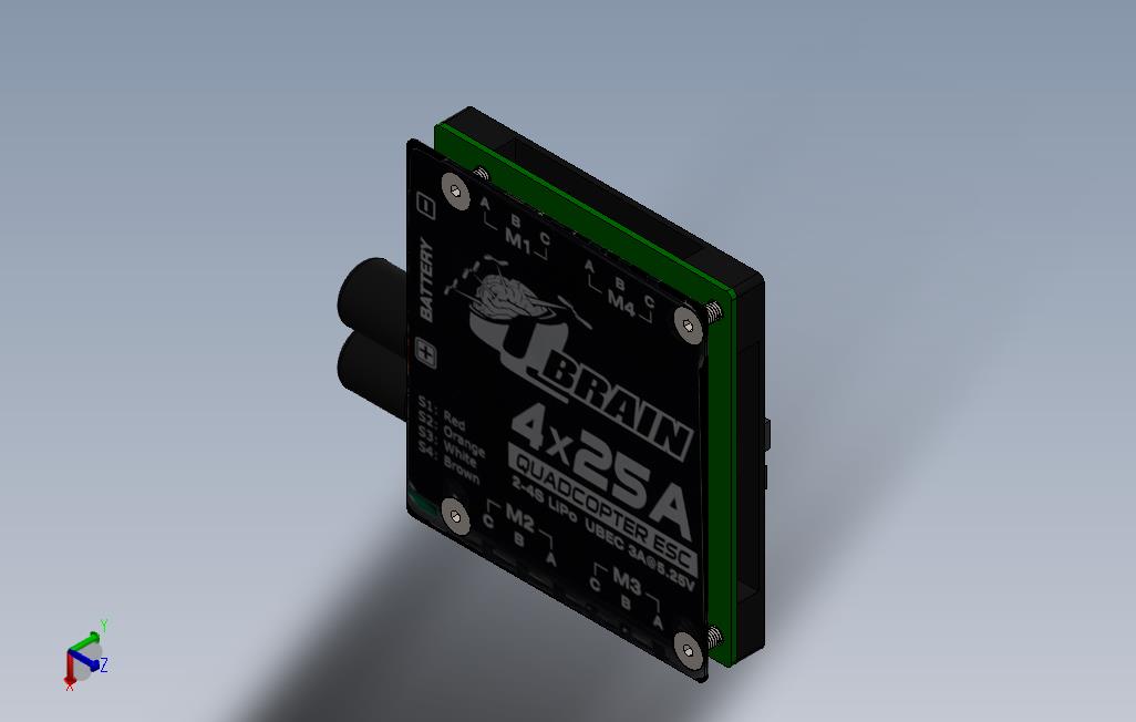 QBrainHobbyking4x25A无刷四旋翼机ESC2-4S3ASBEC