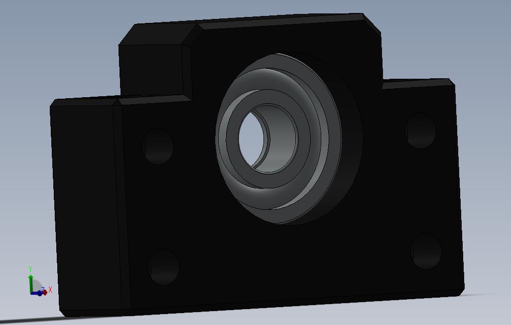 BF12滚珠丝杠浮动侧端支架_SOLIDWORKS 2013_模型图纸免费下载 – 懒石网