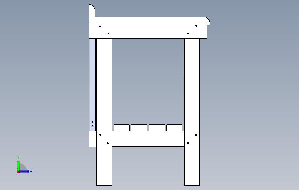 DIY工作台 左侧视图