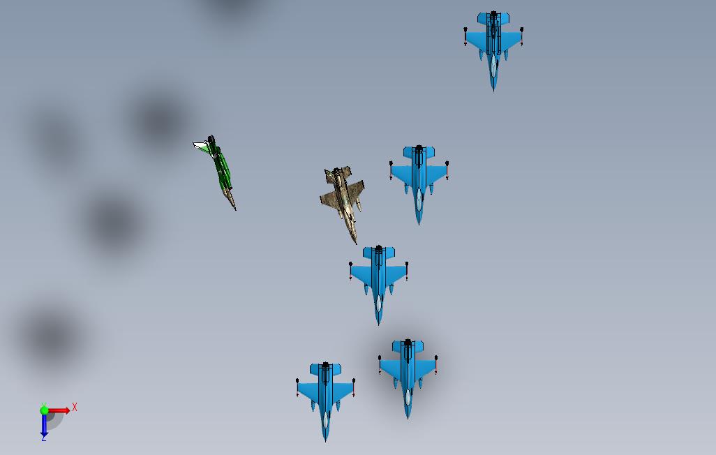 F-16布洛克15B 俯视图