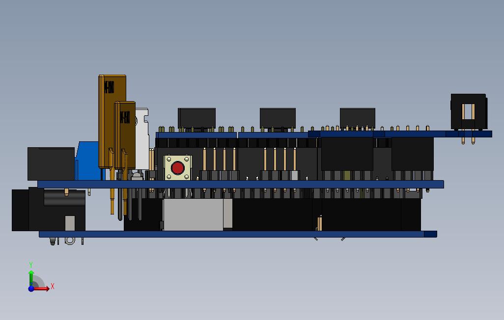 Gadgets3D入门包RAMPS1.4-用于3D打印机的电子设备 正面视图