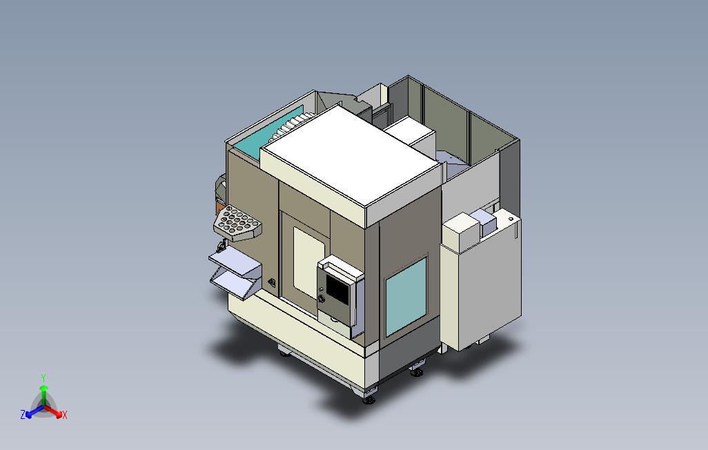 Haas Umc 500五轴数控铣床 Step 模型图纸免费下载 懒石网