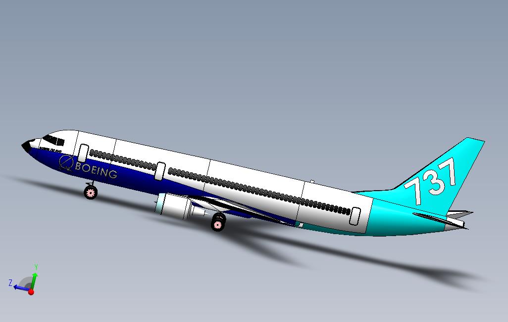 SOLIDWORKS上的波音737MAX