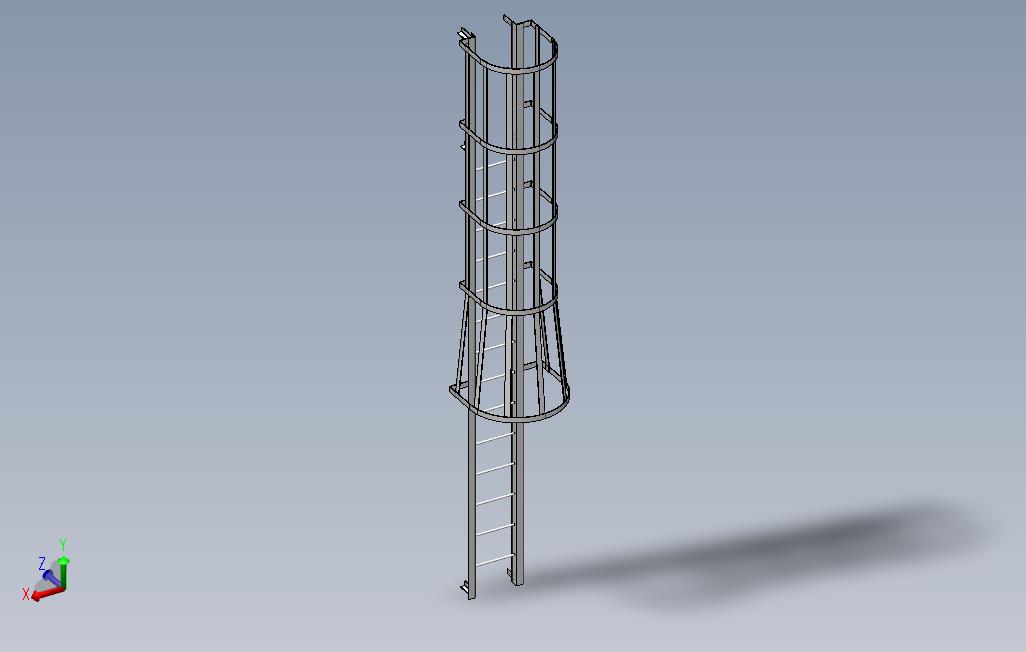 安全梯笼3m2m2m_SOLIDWORKS_免费图纸_模型下载 – 懒石网