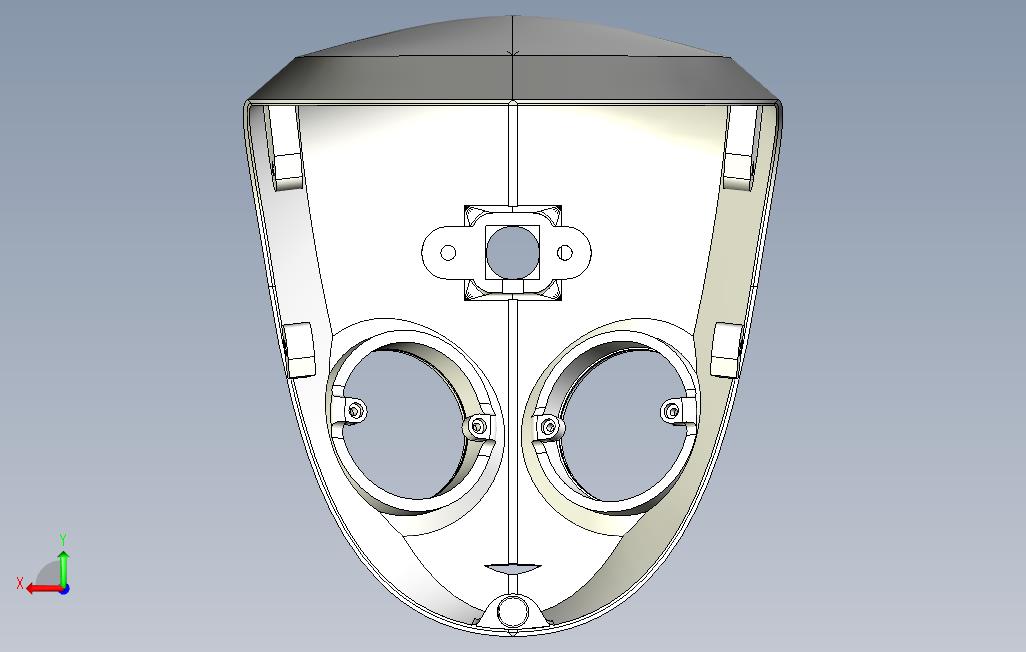 机器人头部仿人概念 背面视图