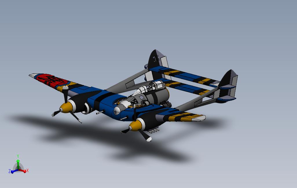 标准P-40、定制P-38、定制P-40WW2飞机