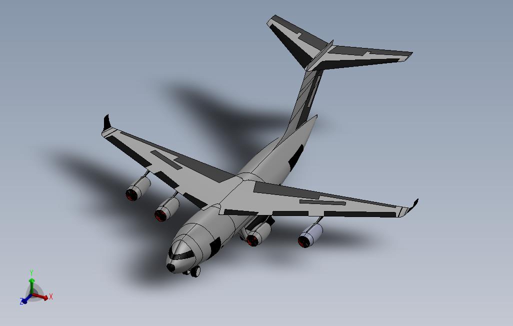 波音C-17GlobemasterIII是一款solidworks