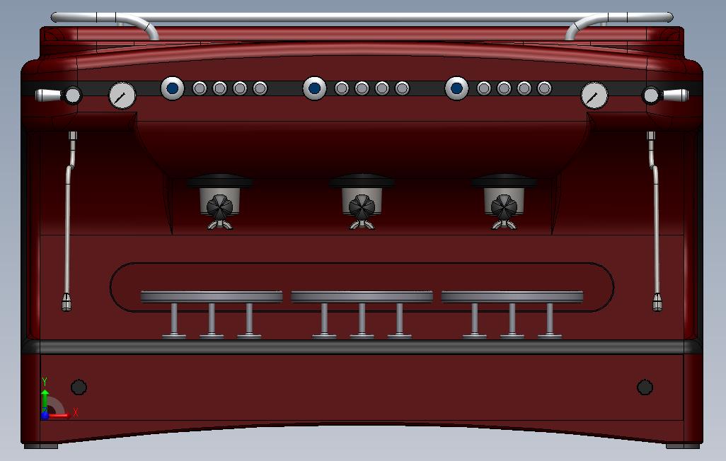 浓缩咖啡机（3组）_SOLIDWORKS 2012_模型图纸免费下载 – 懒石网
