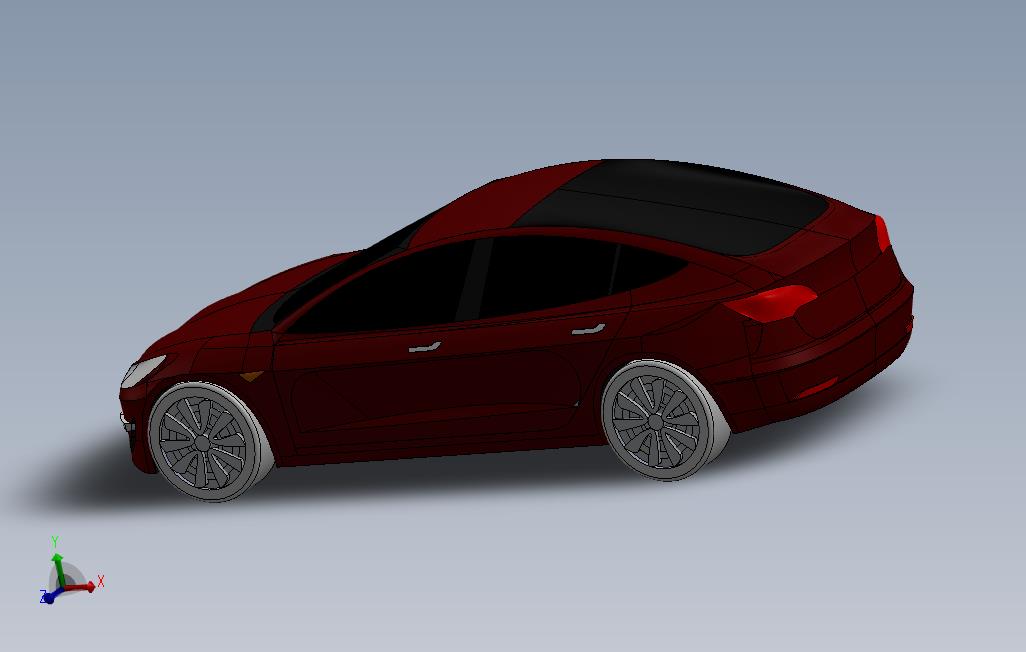 特斯拉3型_SOLIDWORKS 2017_模型图纸免费下载 – 懒石网
