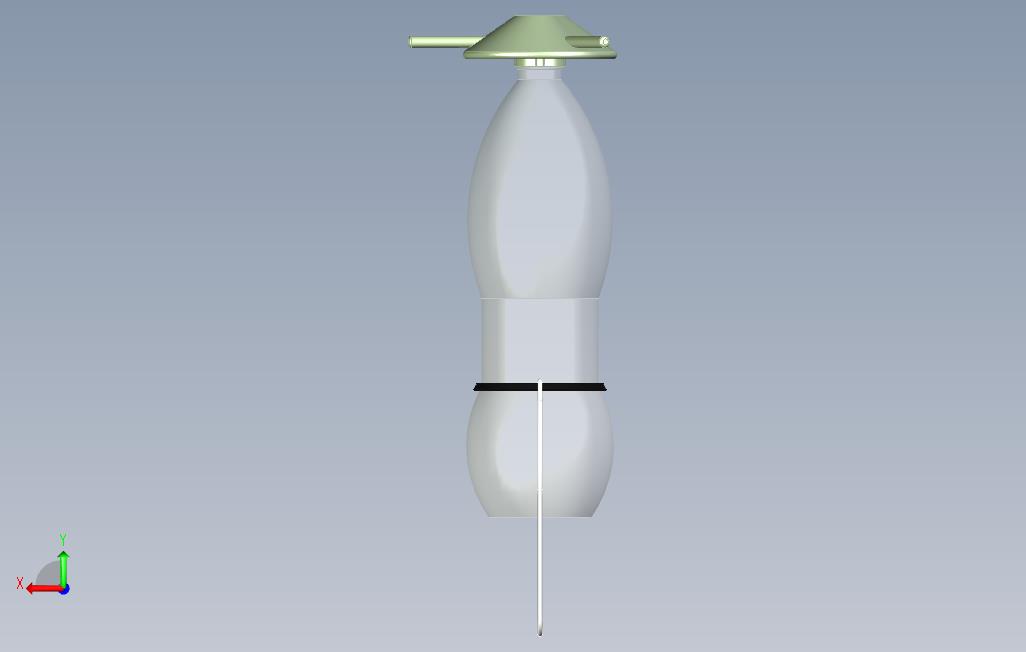 用于3D打印的喂鸟器糖水种子瓶 背面视图