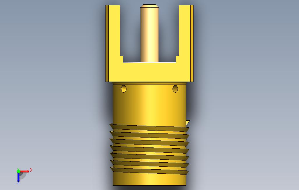 连接器插座SMASTR-莫仕-73391-0060-射频同轴 俯视图