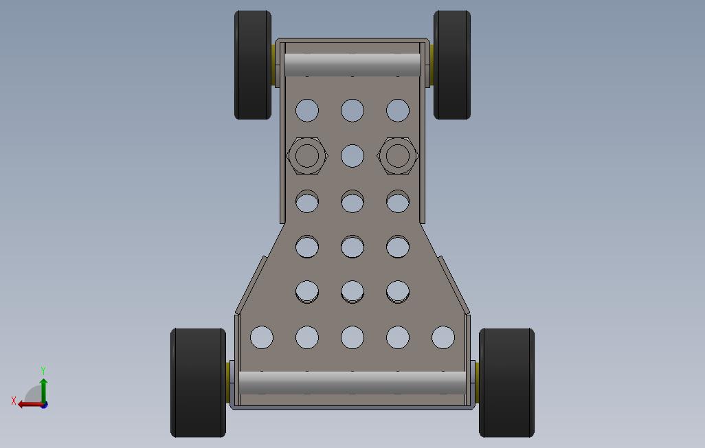 钣金玩具车(SolidEdgeST6和SolidWorks) 背面视图