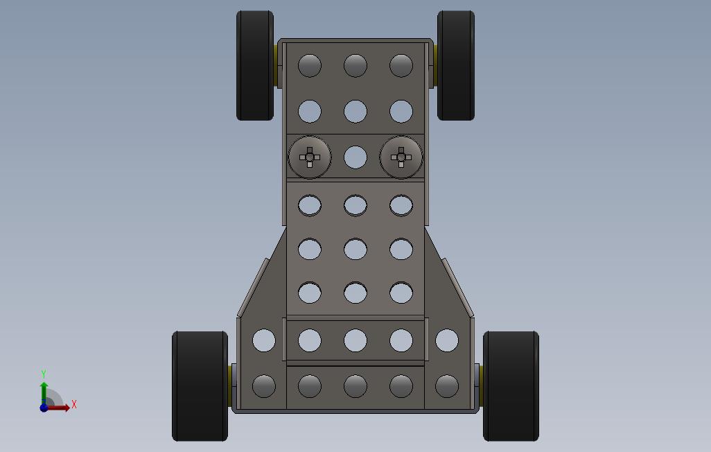 钣金玩具车(SolidEdgeST6和SolidWorks) 正面视图