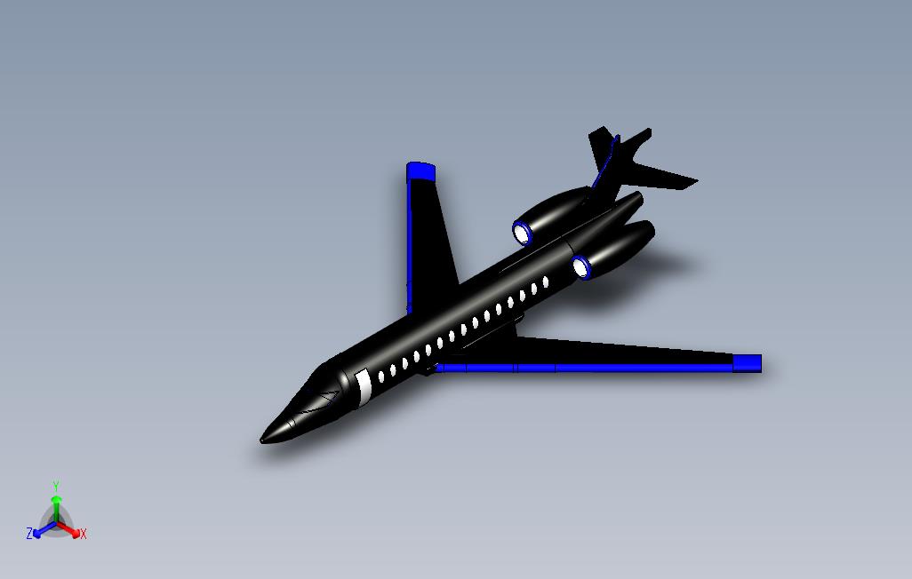 黑色私人飞机模型