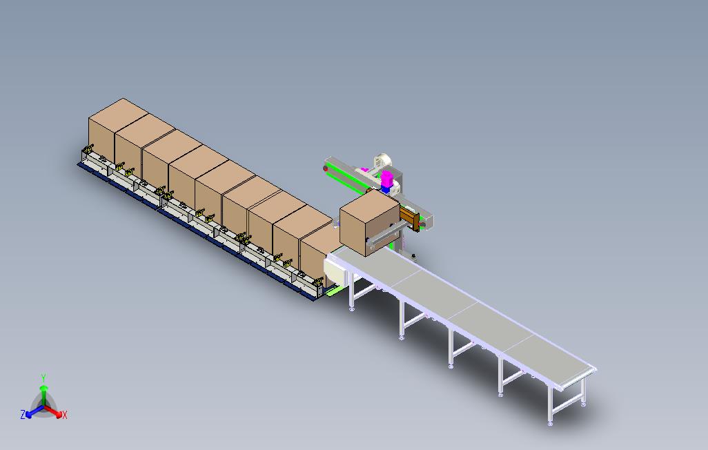 纸箱高低工序搬运线设计