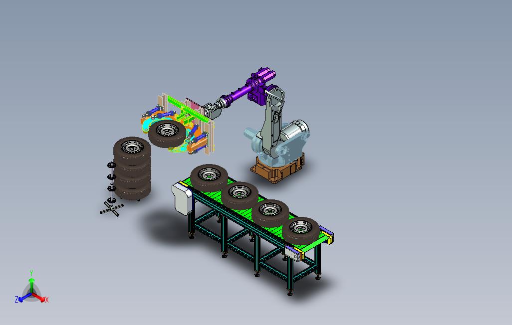 汽车轮胎自动化搬运线设计