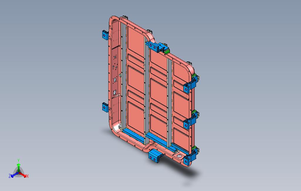 新能源汽车轻量化铝型材电池包焊缝工艺布置3D模型