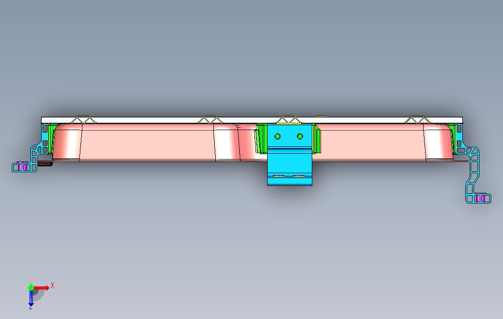 新能源汽车轻量化铝型材电池包焊缝工艺布置3D模型 俯视图
