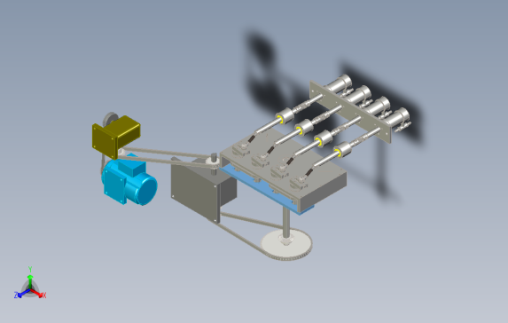 多级皮带链轮机械传动机构设计