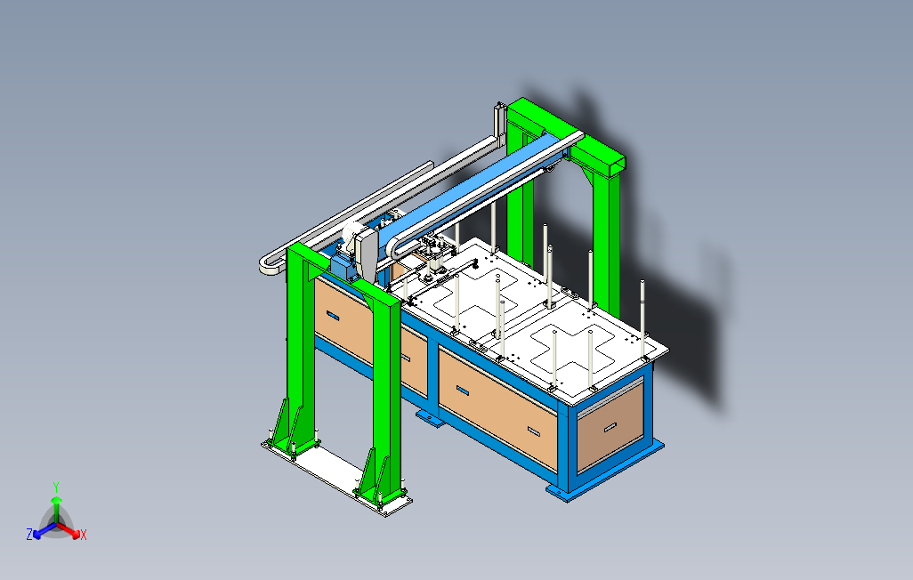 冲床料片自动化送料与桁架机械手取料设计