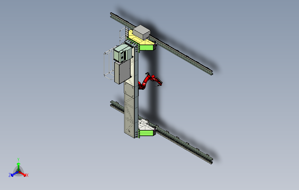 滚轮导轨大型移动龙门机器人焊接设备设计