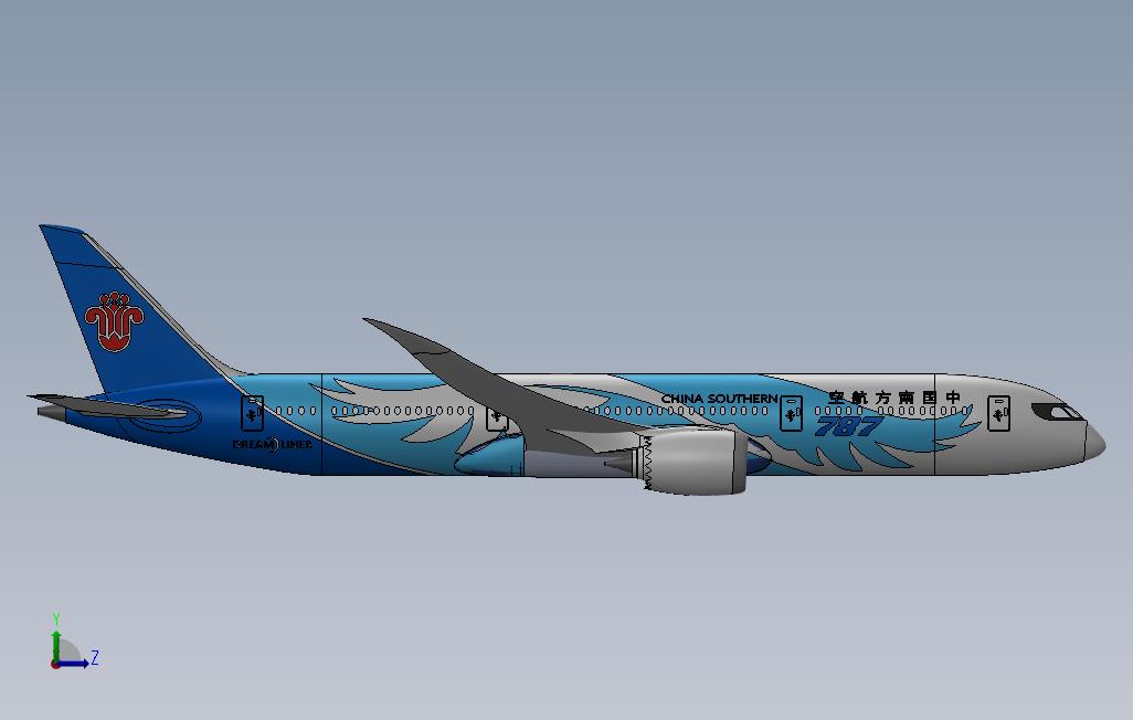 787-9 左侧视图