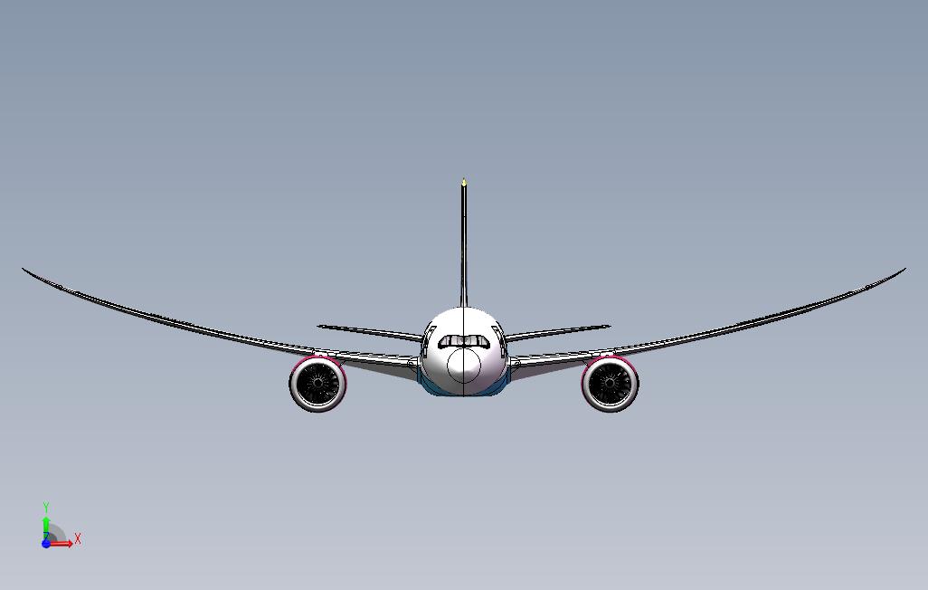787Dreamliner 正面视图