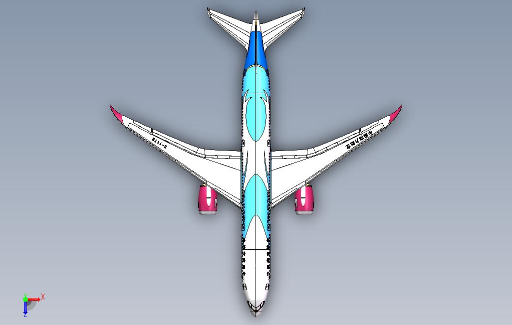 787Dreamliner 俯视图