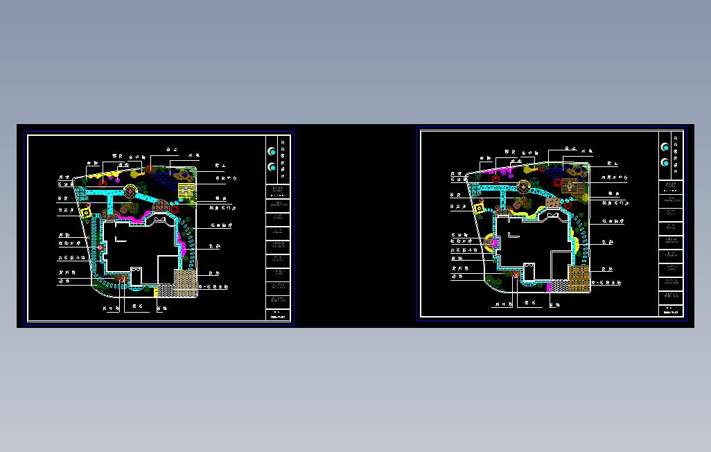 6套小庭院景观设计CAD平面图