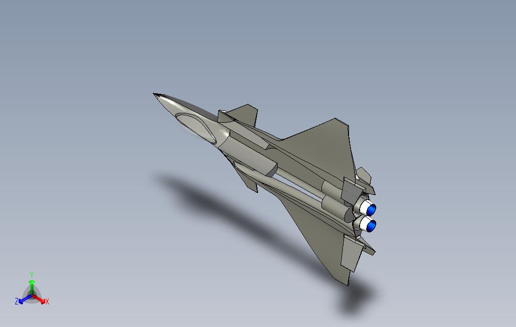 11836.歼20飞机3D模型