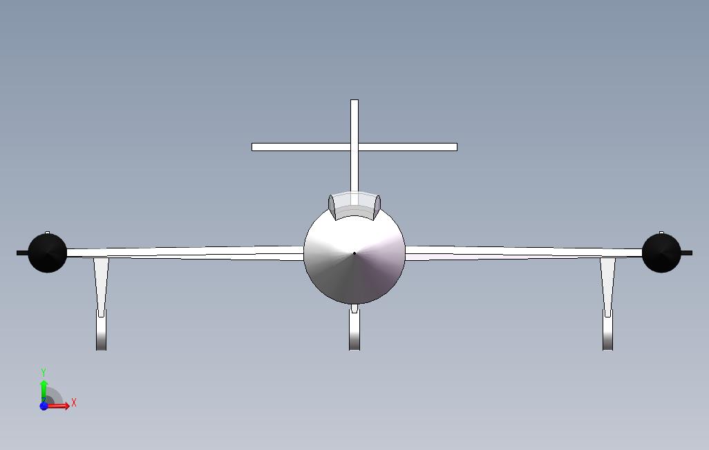 11837.简单美观Lockheedf-104战斗机3D模型 正面视图