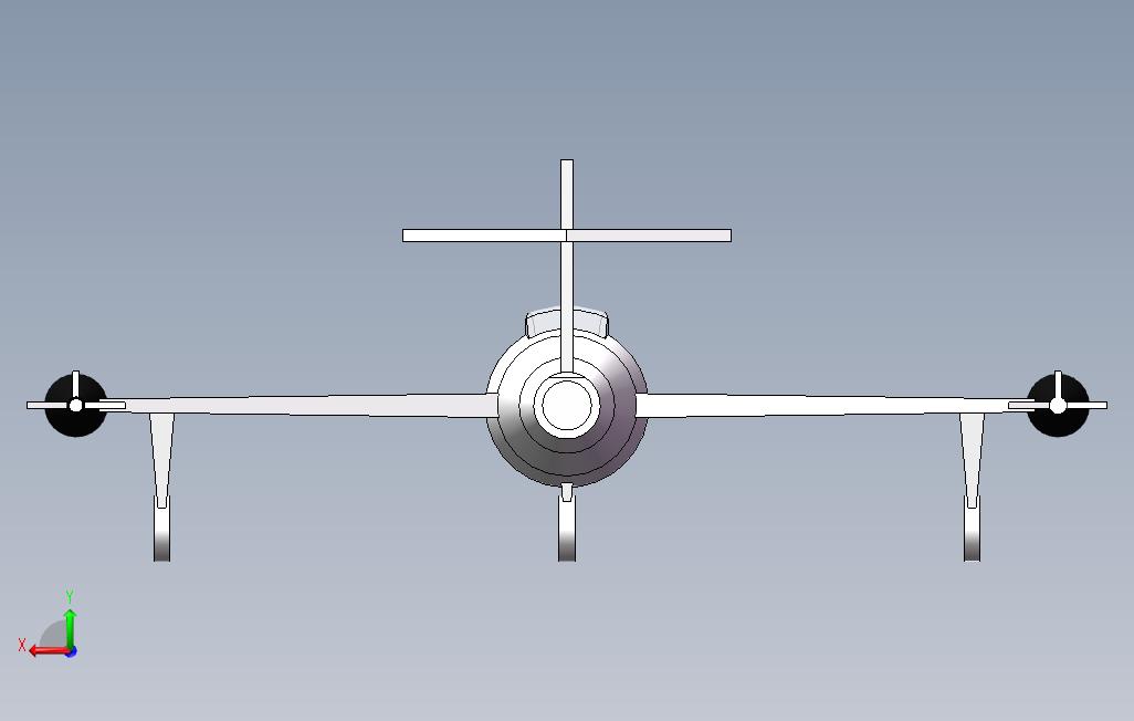 11837.简单美观Lockheedf-104战斗机3D模型 背面视图