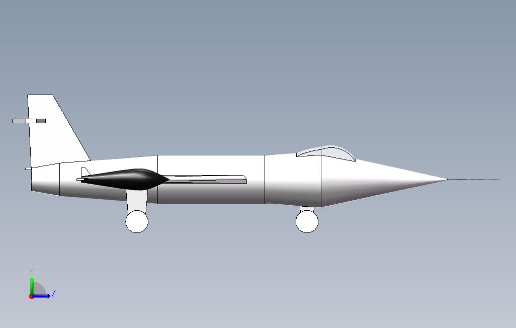 11837.简单美观Lockheedf-104战斗机3D模型 左侧视图