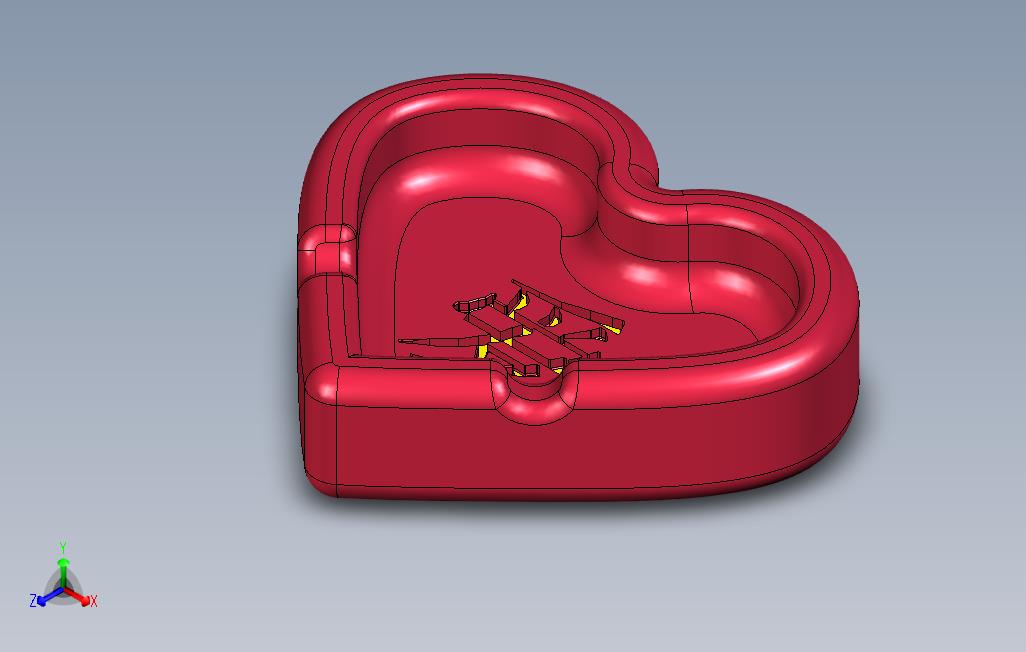 11996.爱心烟灰缸3D打印3D模型