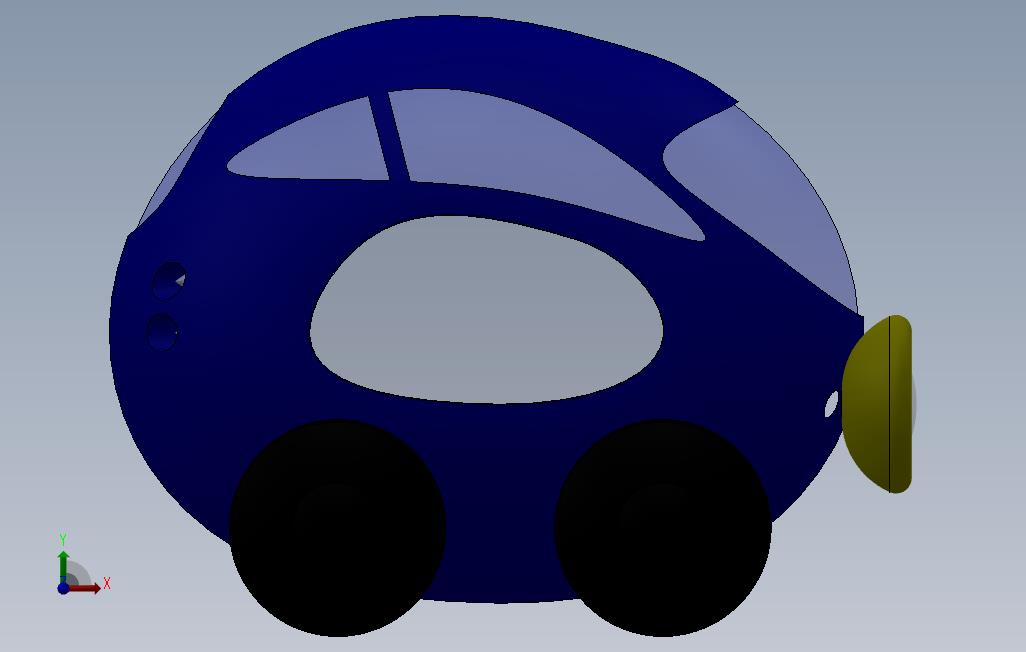 11997.卡通玩具小汽车3D模型 正面视图