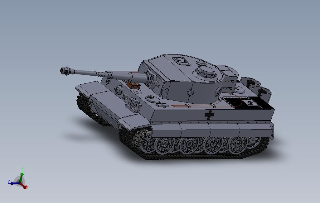 德式坦克3D模型