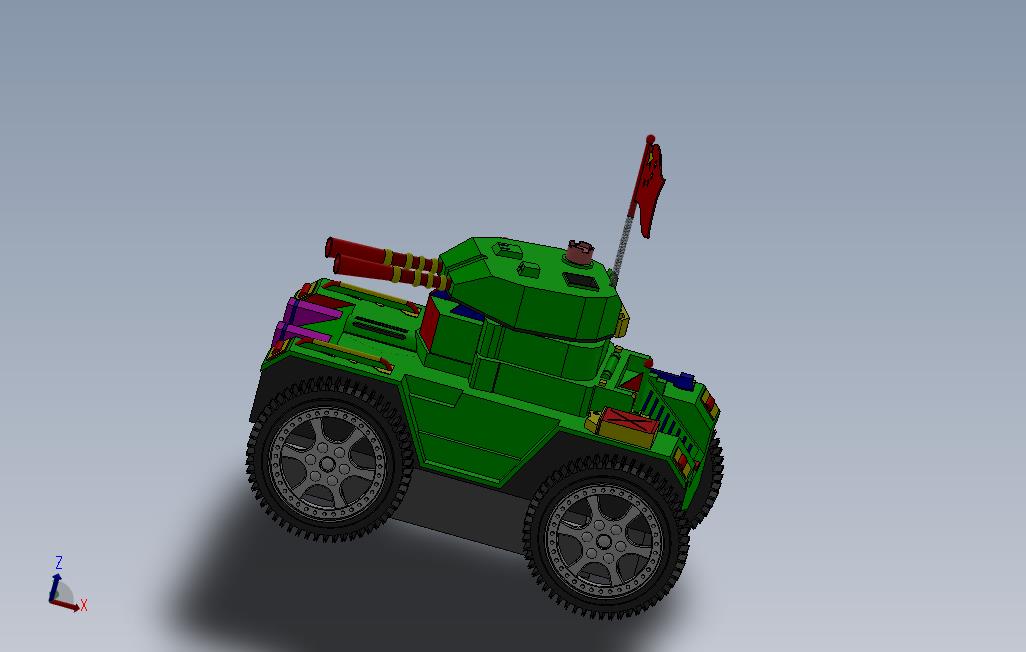 12087.坦克玩具车3D模型