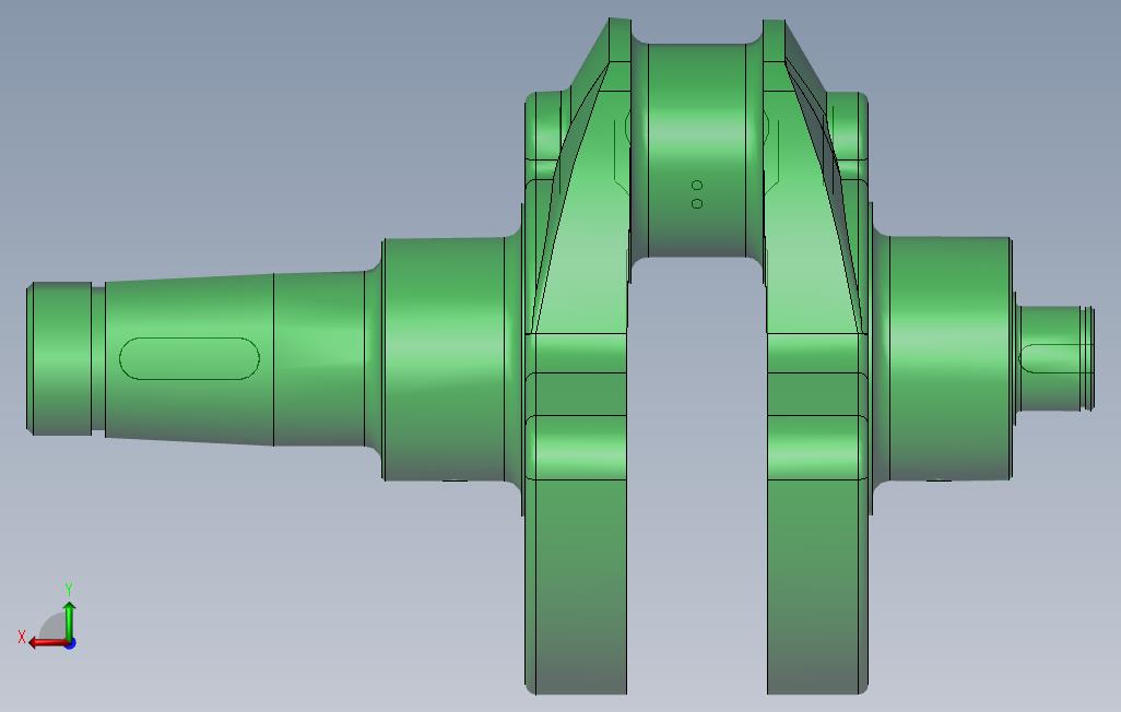 S195柴油机曲轴_SOLIDWORKS 2013_模型图纸下载 – 懒石网