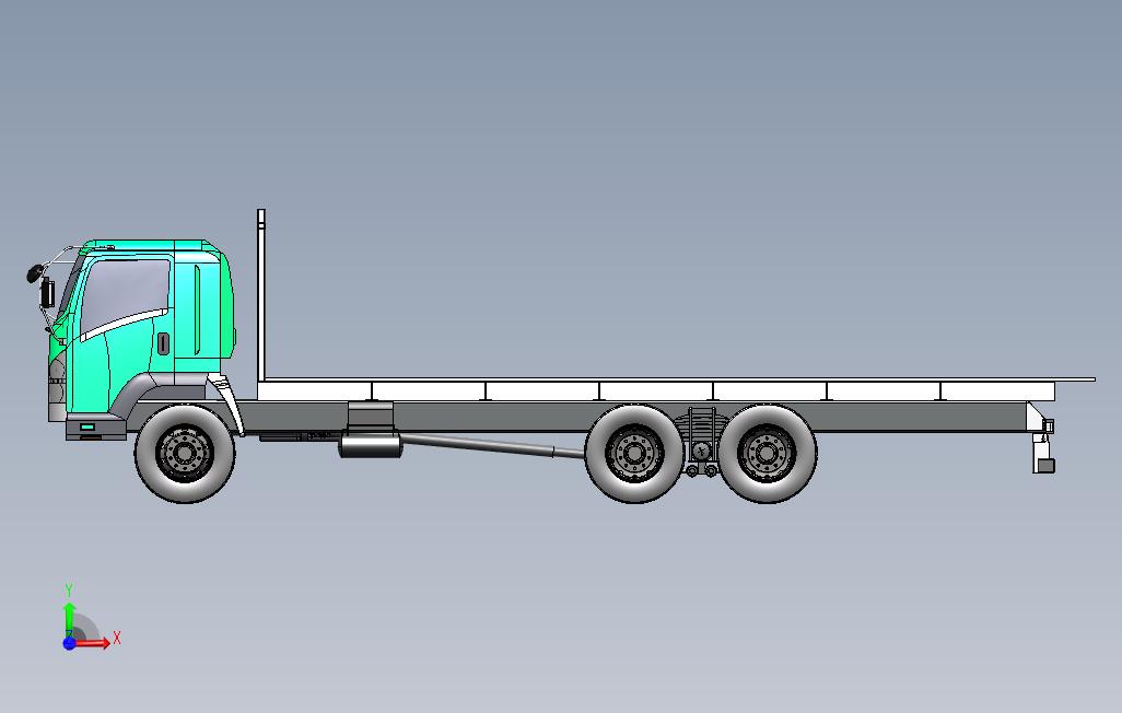平板货车 正面视图