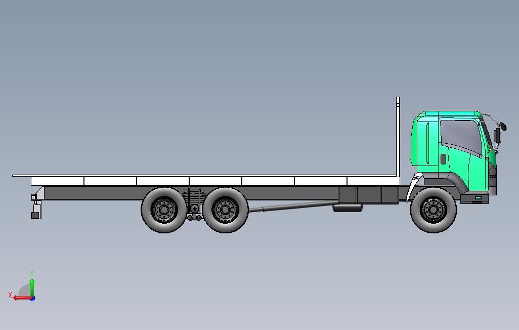 平板货车 背面视图