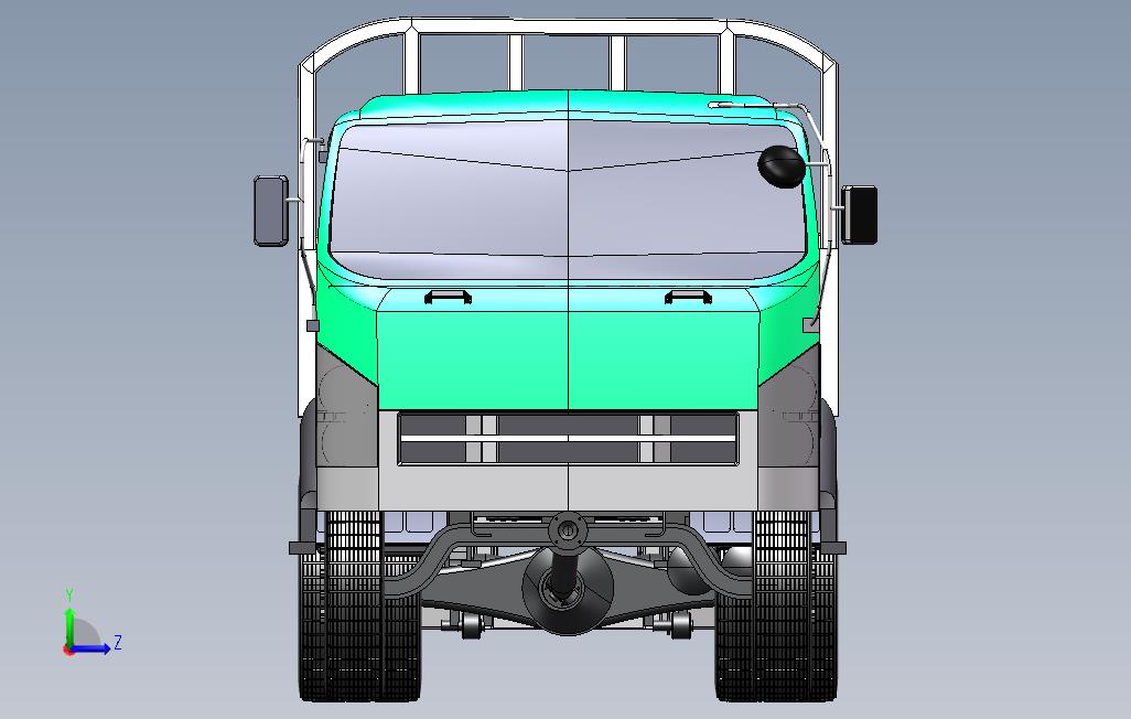 平板货车 左侧视图