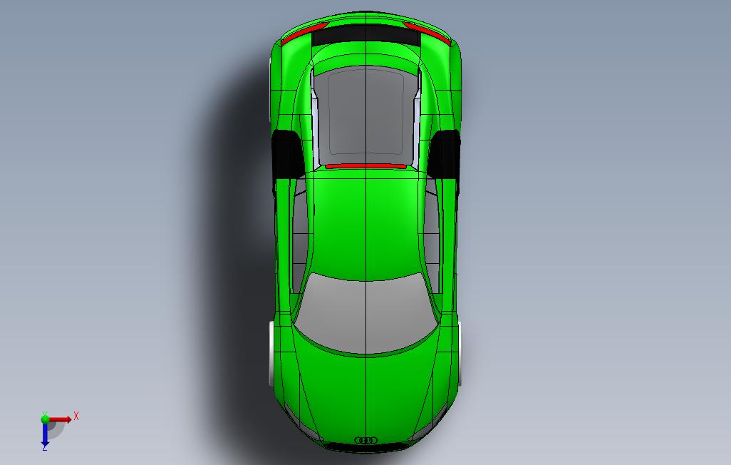绿色的奥迪a8_SOLIDWORKS 2018_模型图纸下载 – 懒石网