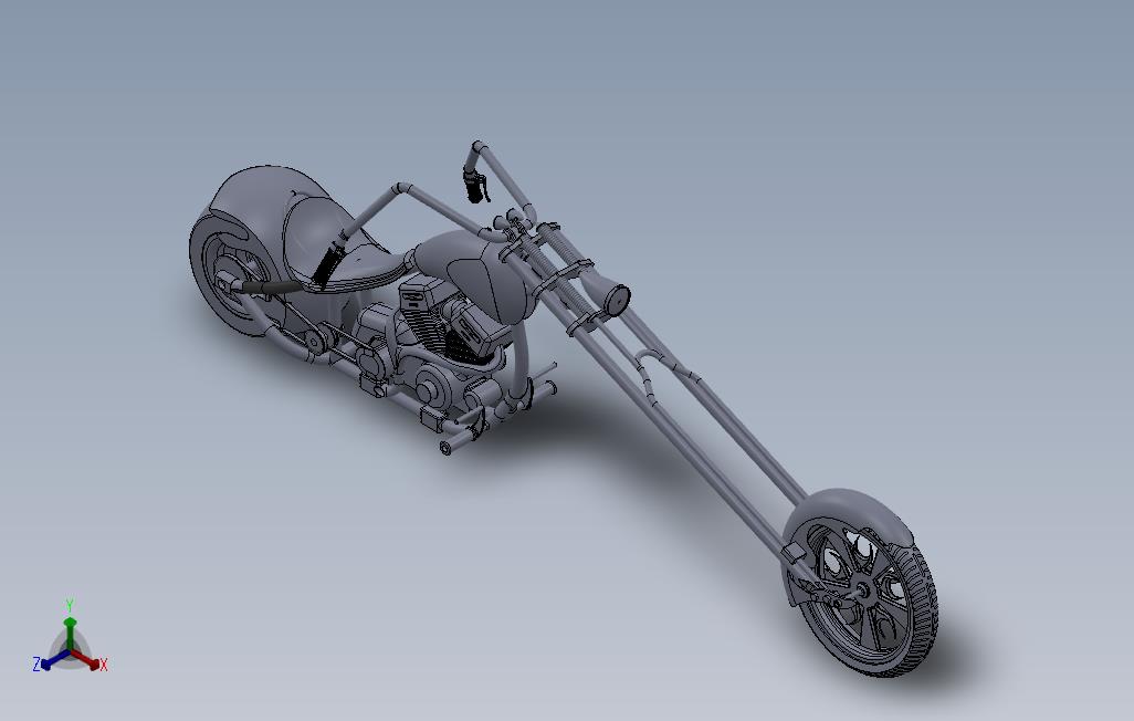 夸张长轴摩托车