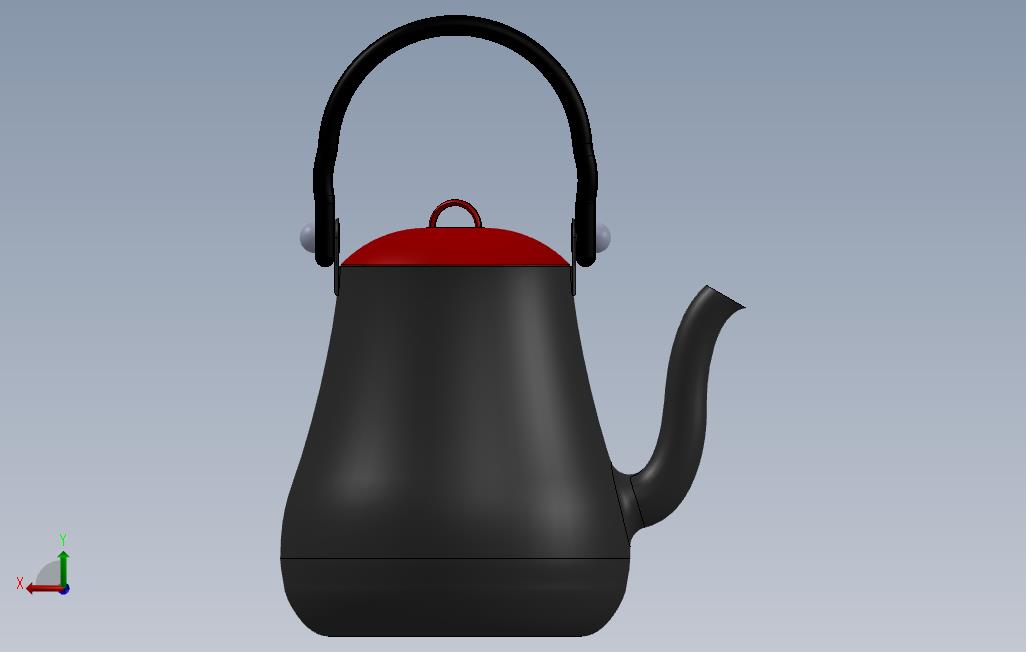 茶壶 背面视图