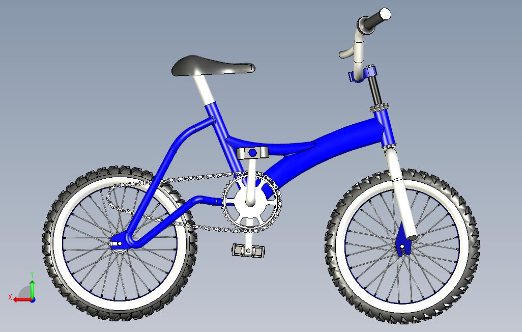 儿童自行车 Parasolid 模型图纸下载 懒石网