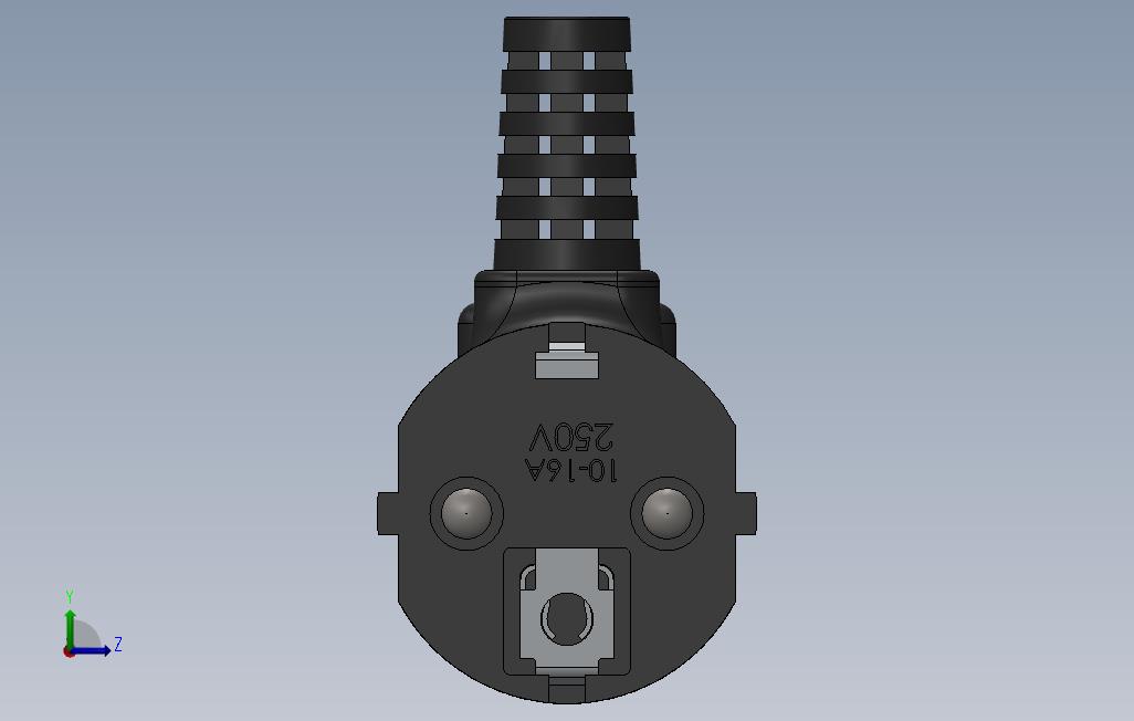 交流电电源插头_SOLIDWORKS 2014_模型图纸下载 – 懒石网